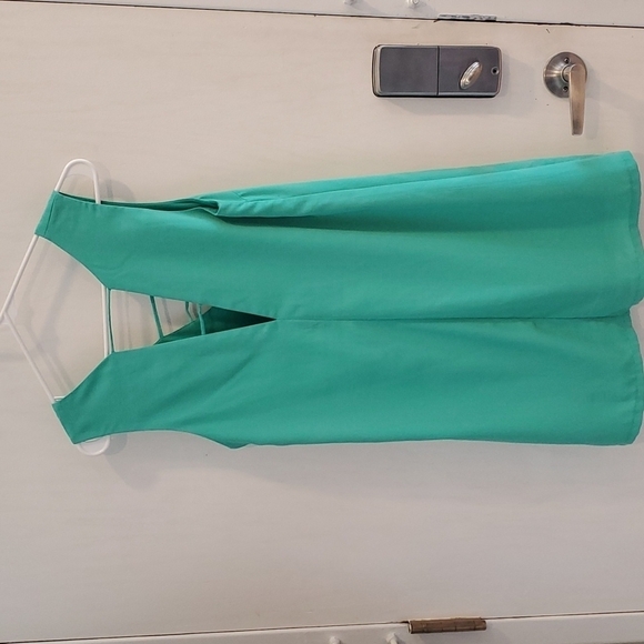 Love Riche Deep V-Neck Kelly Green Shift Dress M - Picture 4 of 4